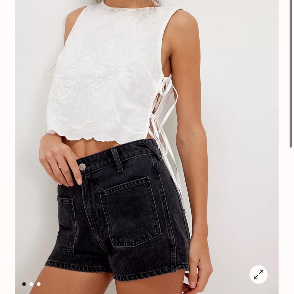 FP Black Denim Shorts
